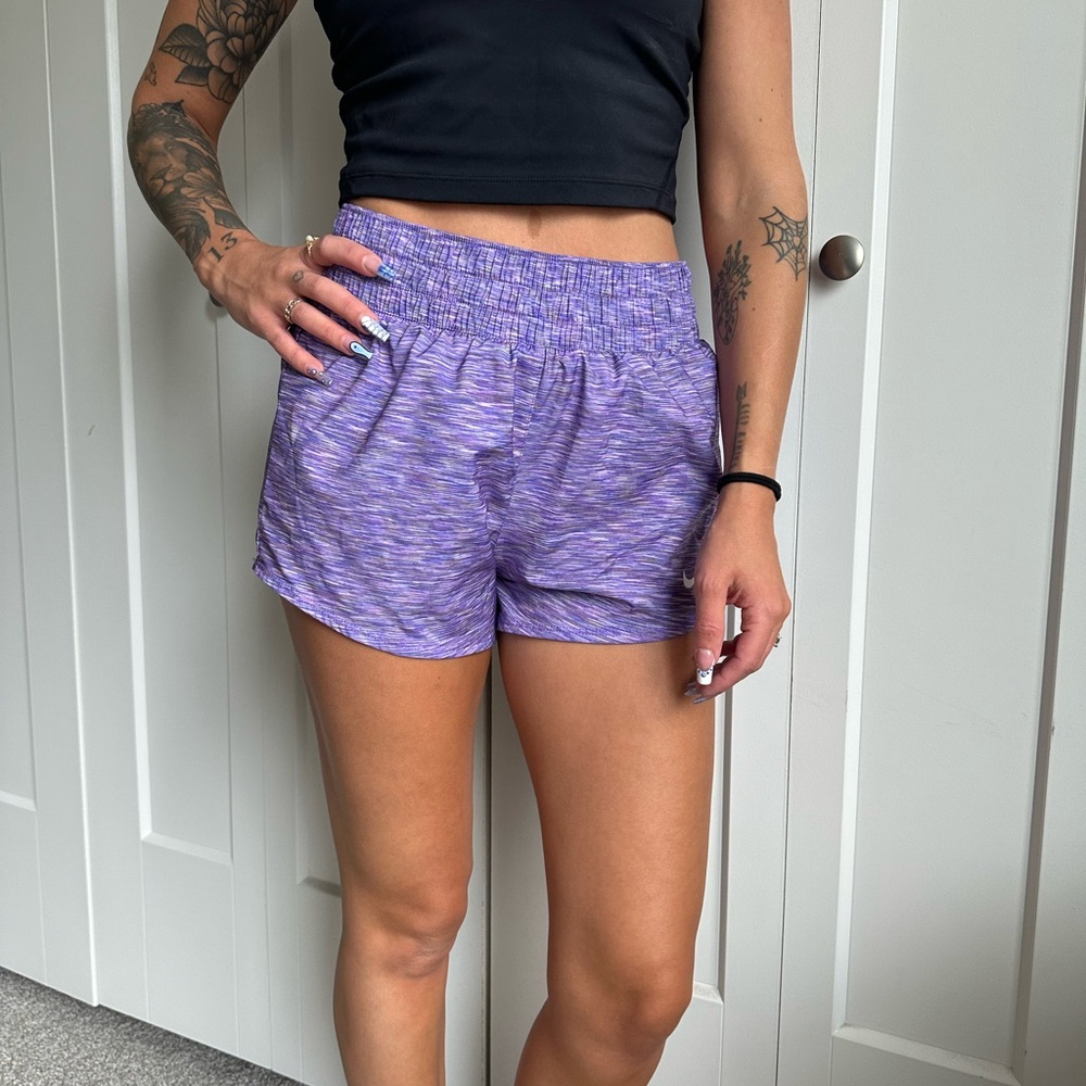 Nike Women's Heathered Purple Athletic Shorts